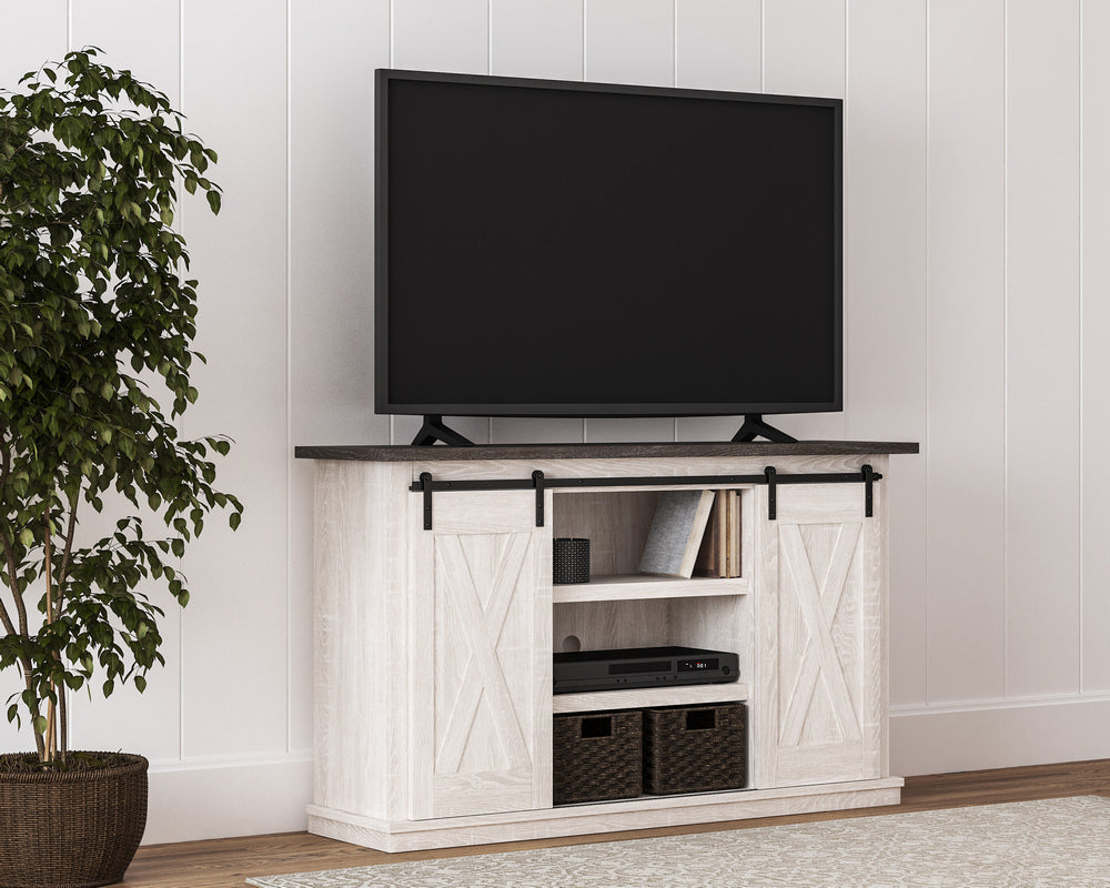 Dorrinson Two-Tone Wood Medium TV Stand
