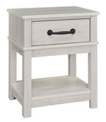 Dorrinson White Wood 1-Drawer Nightstand