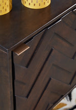 Dorvale Dark Brown Wood Accent Cabinet