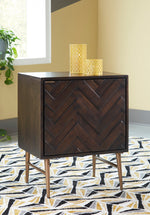 Dorvale Dark Brown Wood Accent Cabinet