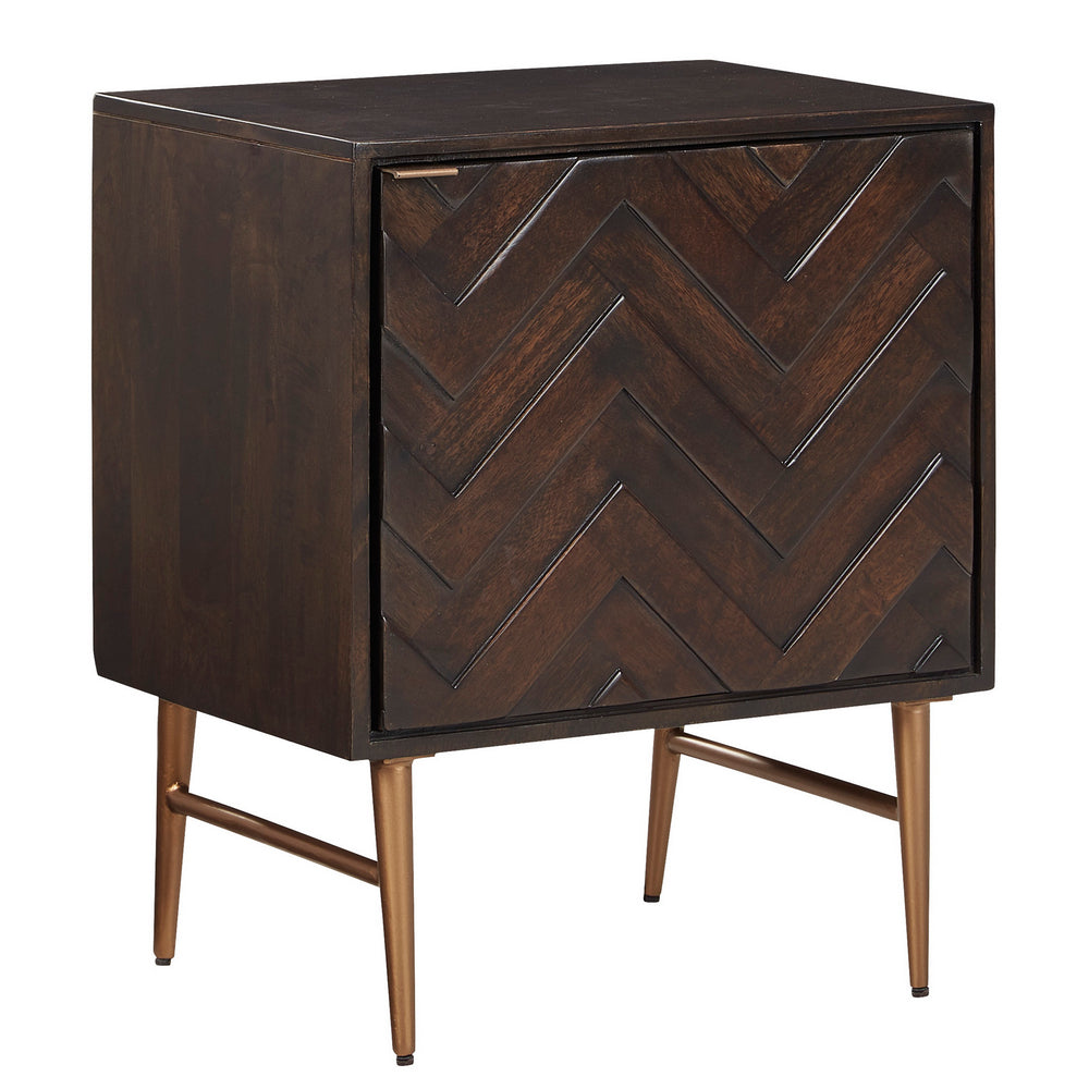 Dorvale Dark Brown Wood Accent Cabinet