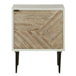 Dorvale White/Distressed Brown Wood Accent Cabinet