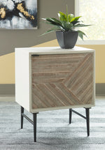 Dorvale White/Distressed Brown Wood Accent Cabinet