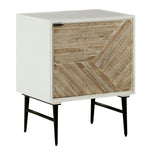 Dorvale White/Distressed Brown Wood Accent Cabinet