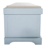 Dowdy Gray Wood Storage Accent Bench