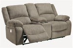 Draycoll Pewter Power Recliner Loveseat