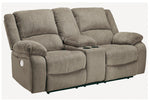 Draycoll Pewter Power Recliner Loveseat