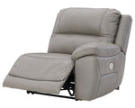 Dunleith 3-Pc Gray Power Recliner Loveseat