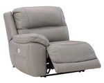 Dunleith 5-Pc Gray Power Recliner Sectional