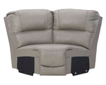 Dunleith 6-Pc Gray Power Recliner Sectional