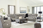 Dunleith 6-Pc Gray Power Recliner Sectional