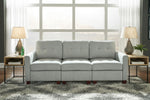 Edlie 3-Pc Pewter Fabric RTA Sofa