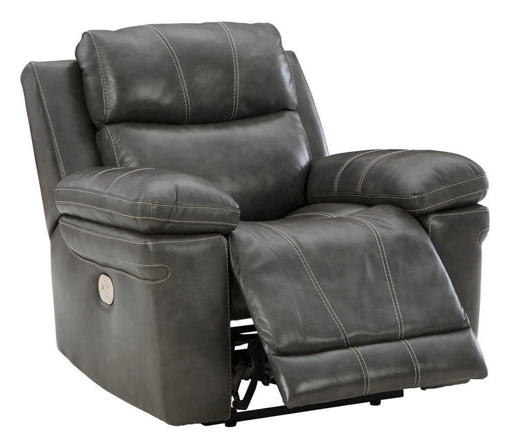 Edmar Charcoal Power Recliner