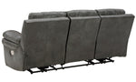 Edmar Charcoal Power Recliner Sofa