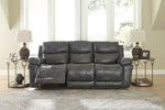 Edmar Charcoal Power Recliner Sofa