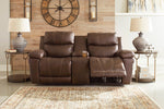 Edmar Chocolate Power Recliner Loveseat