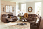 Edmar Chocolate Power Recliner Loveseat