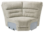 Family Den 3-Pc Pewter Power Recliner Sectional with LAF Loveseat & Console