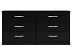 Finch Black Wood 6-Drawer Dresser