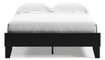 Finch Black Wood Full Platform Bed