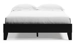 Finch Black Wood Queen Platform Bed