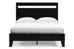 Finch Black Wood Queen Platform Bed with Headboard