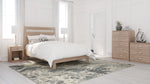 Flannia Gray Wood Full Platform Bed with Headboard