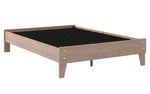 Flannia Gray Wood Full Platform Bed