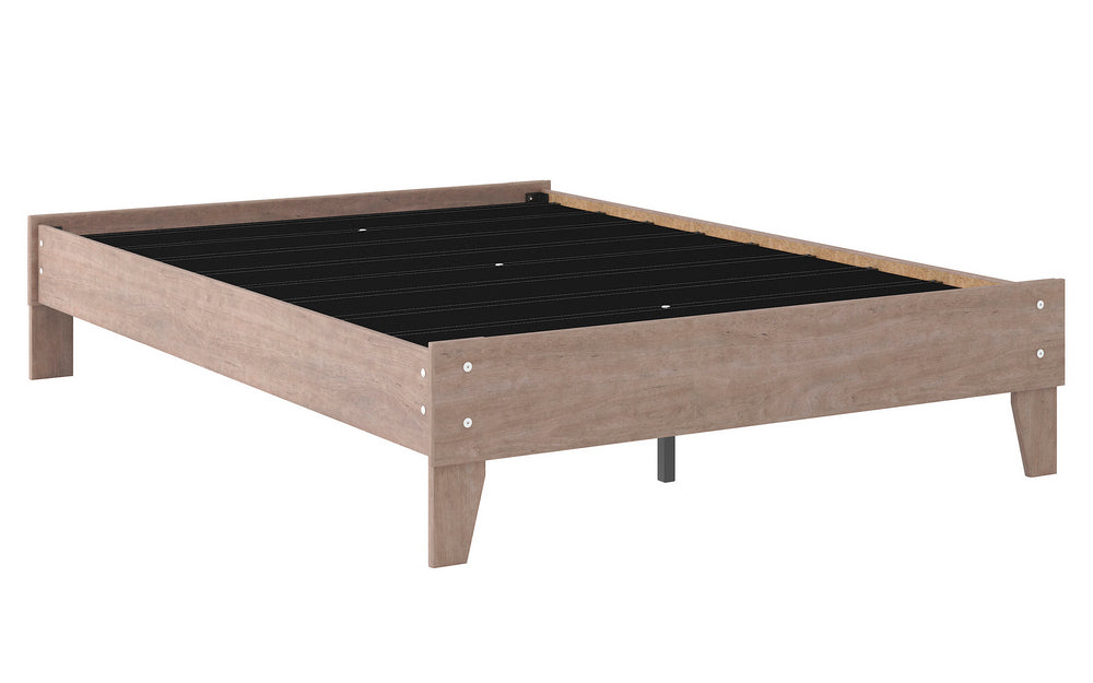 Flannia Gray Wood Queen Platform Bed