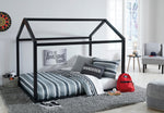 Flannibrook Black Wood Full House Bed Frame