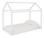 Flannibrook White Wood Twin House Bed Frame