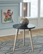 Fullersen Blue/Light Tan Wood Accent Table