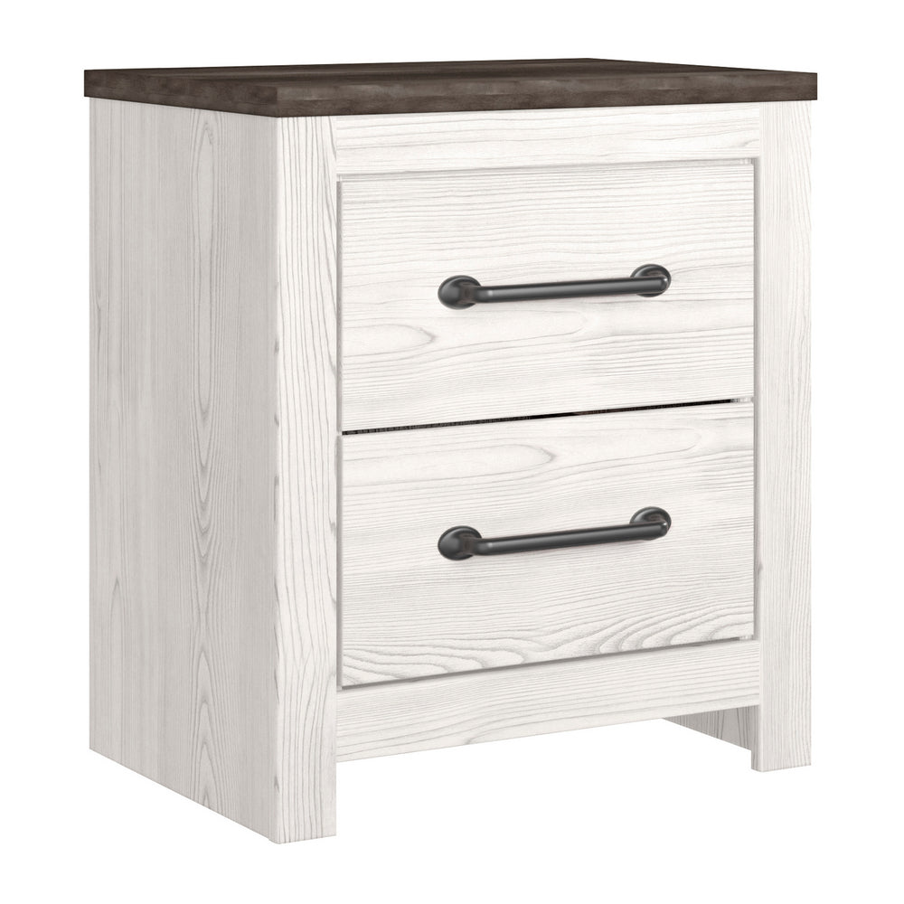 Gerridan Gray/White 2-Drawer Nightstand