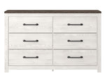 Gerridan Gray/White 6-Drawer Dresser