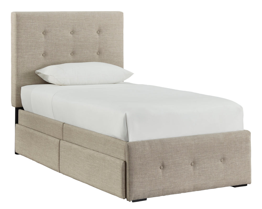 Gladdinson Gray Twin Platform Storage Bed