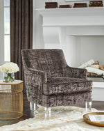 Gloriann Charcoal Velvet Accent Chair