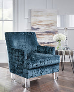 Gloriann Lagoon Velvet Accent Chair