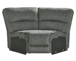 Goalie 5-Pc Pewter Manual Recliner Sectional