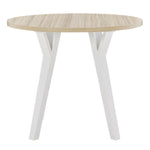 Grannen Natural/White Wood Round Dining Table