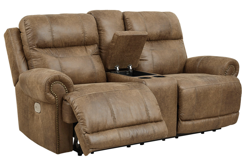 Grearview Earth Faux Leather Power Recliner Loveseat