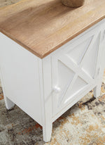 Gylesburg Brown/White Wood Accent Cabinet