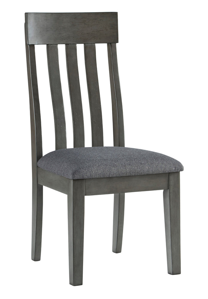 Hallanden 2 Gray Fabric/Wood Side Chairs