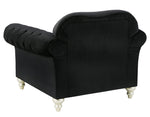 Harriotte Black Fabric Chair