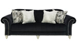 Harriotte Black Fabric Sofa