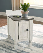 Havalance Weathered Gray/Vintage White Wood Chair Side End Table