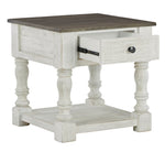 Havalance Weathered Gray/Vintage White Wood End Table