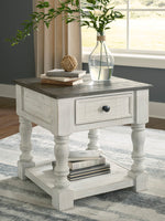 Havalance Weathered Gray/Vintage White Wood End Table