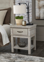 Hollentown Whitewash 1-Drawer Nightstand