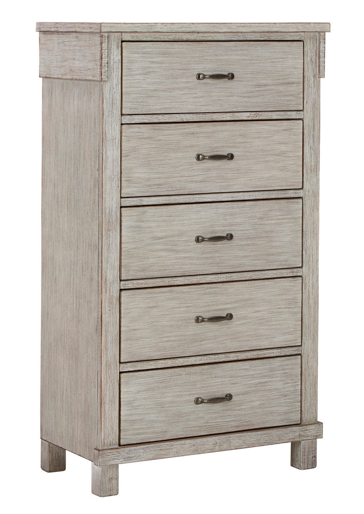 Hollentown Whitewash 5-Drawer Chest