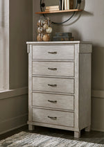 Hollentown Whitewash 5-Drawer Chest